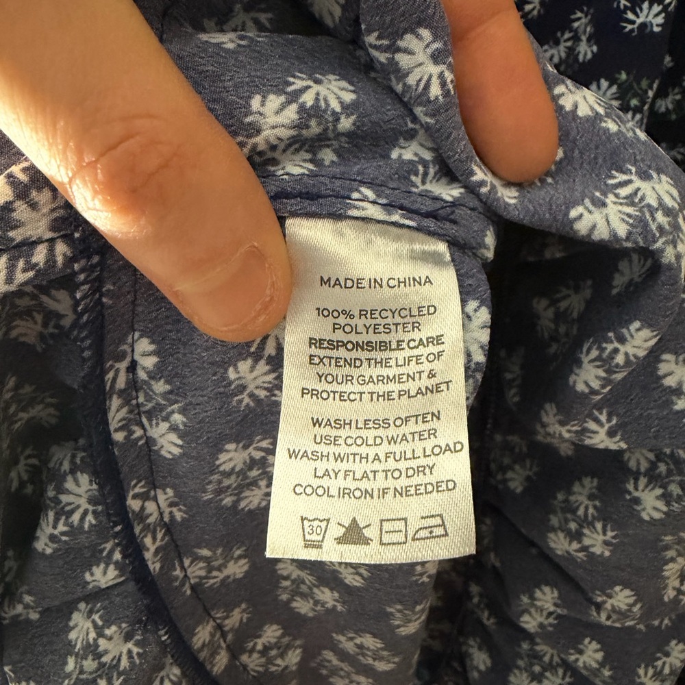 Hill House Home the Louisa Nap Dress in Navy Blue Posey Ditzy Floral Size Small - Picture 7 of 16